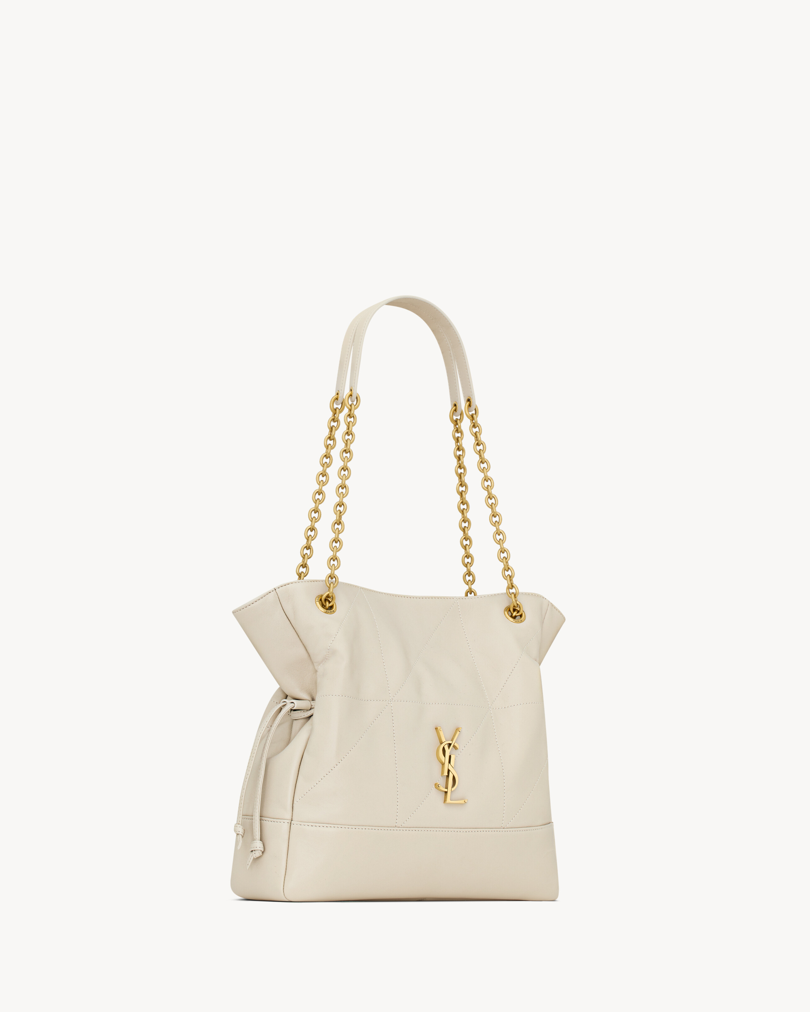 Маленькая сумка JAMIE SHOPPING из ягнячьей кожи Saint Laurent, белый — фото 4