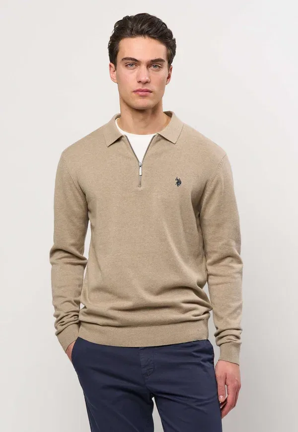 Футболка поло Umdave U.S. Polo Assn., крокери меланж