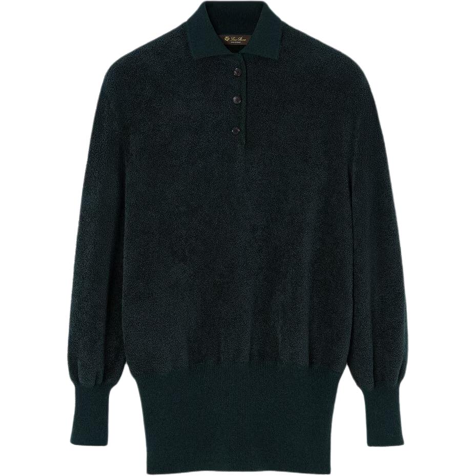 

Футболка-поло женская FW25 Loro Piana, bottle зеленый