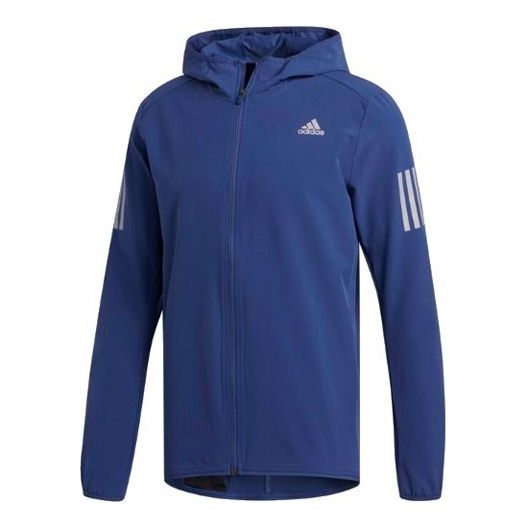 

Куртка adidas Solid Color Running Sports Hooded Jacket Blue, мультиколор