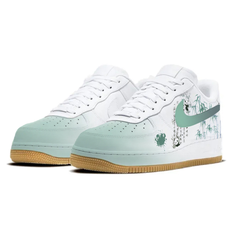 

Кроссовки Nike Air Force 1 Skateboard Shoes Men Low-Top White Green, Зеленый, Кроссовки Nike Air Force 1 Skateboard Shoes Men Low-Top White Green