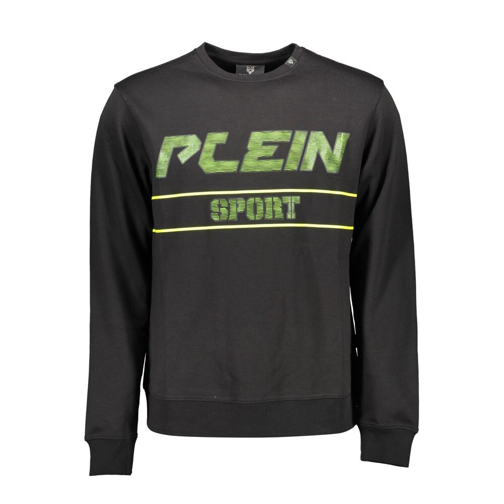 

Элегантная толстовка с длинными рукавами и контрастными деталями Plein Sport, черный