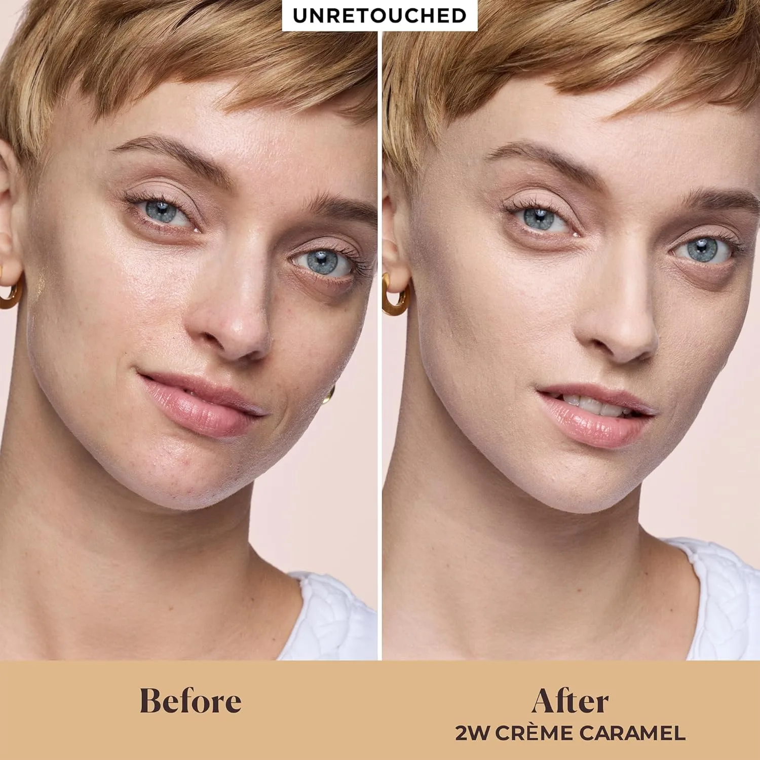 Laura Mercier Real Flawless Feather Matte Powder Foundation, полупрозрачное и среднее покрытие, 16 часов стойкости, контроль увлажнения и блеска, компактная пудра, с гиалуроновой кислотой, 2W Crème Caramel - Light with warm undertones — фото 3