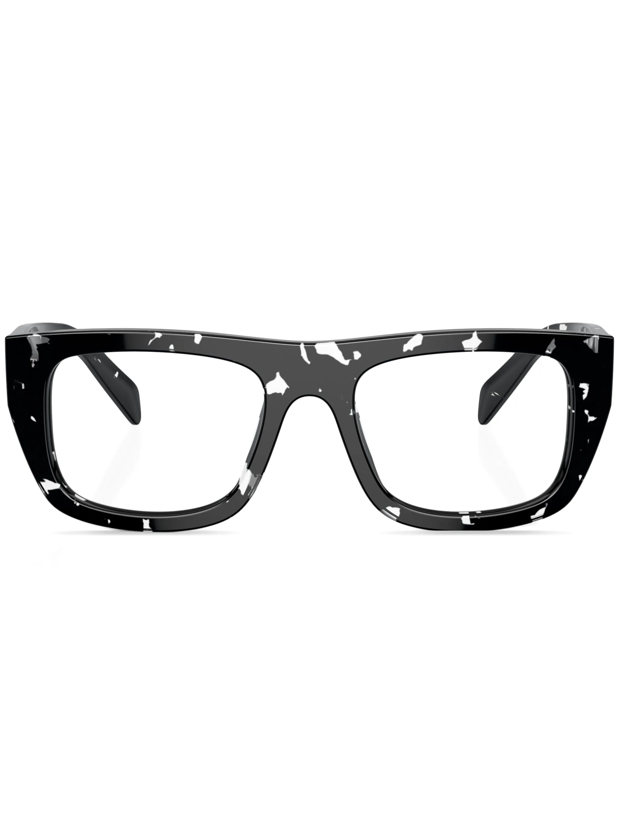 

Очки в прямоугольной оправе черепаховой расцветки Prada Eyewear, черный