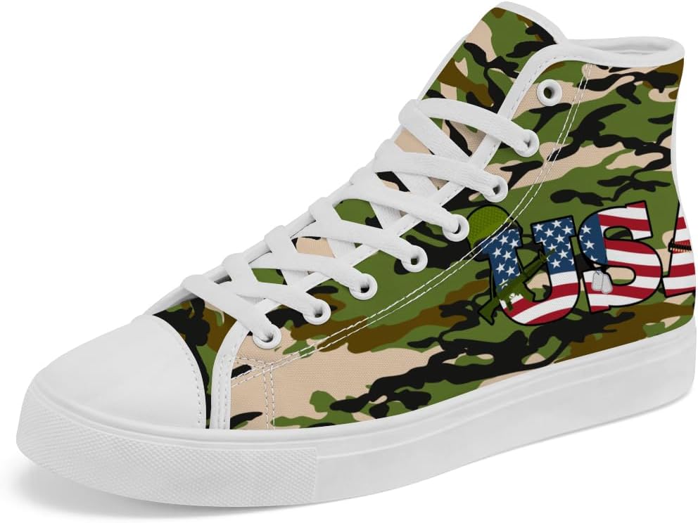 

Высокие кеды для мужчин и женщин Veteran, тканевые кроссовки на шнуровке, повседневная обувь, подарок для мужчин и женщин Chebing, зеленый