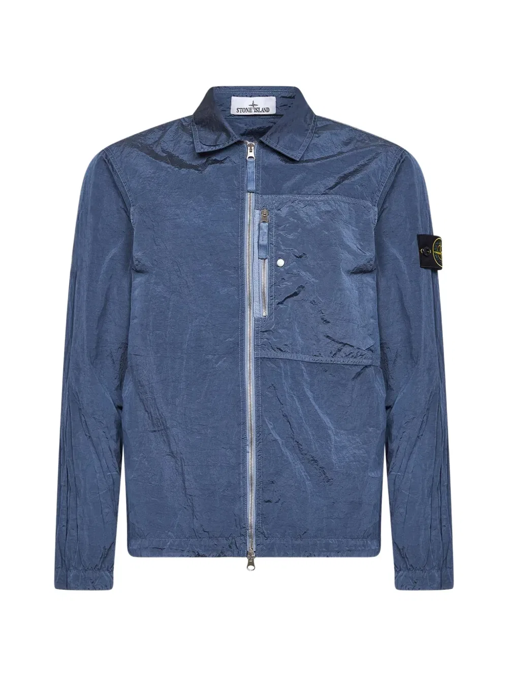 Куртка с нагрудным значком Stone Island, синий