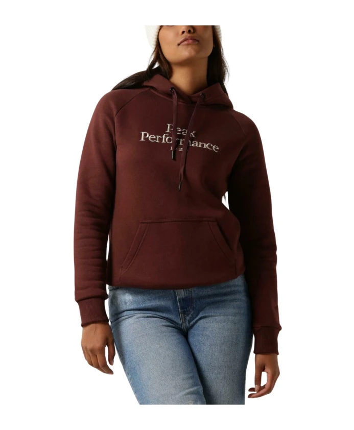 

Оригинальный женский пуловер с капюшоном Peak Performance, красный