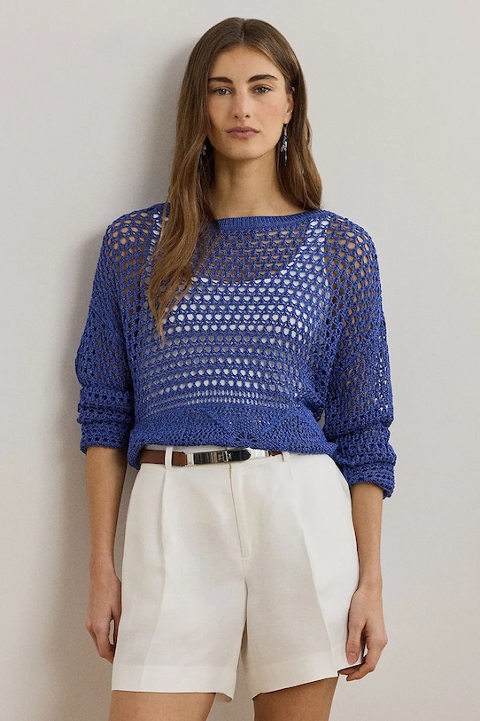 

Льняной свитер Lauren Ralph Lauren, синий