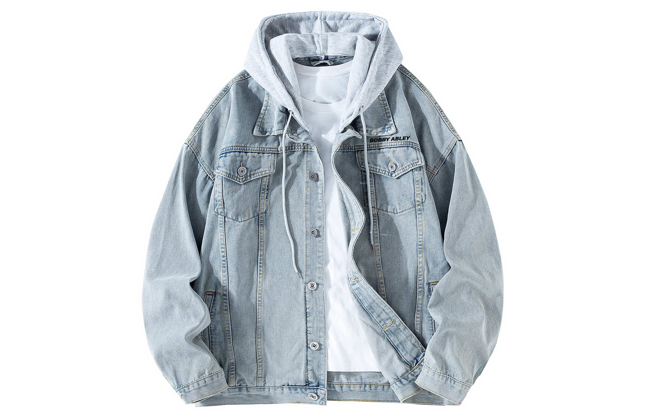 

Джинсовая куртка унисекс BOBBY ABLEY, Vintage Blue without Hood (Comes with Long-Sleeved T-Shirt)