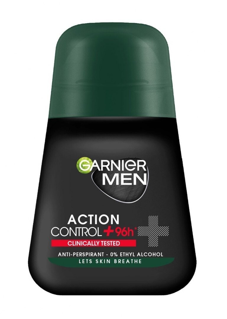 

Garnier, Для мужчин, шариковый дезодорант «Контроль действия 96 часов+», клинически протестировано, 50 мл