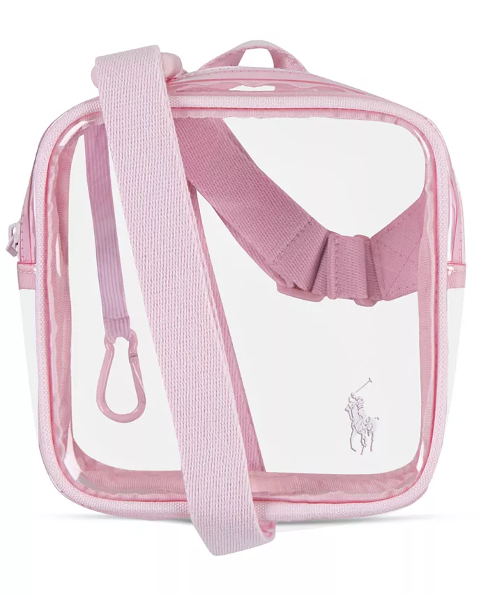 

Большая детская прозрачная квадратная сумка-кроссбоди Polo Ralph Lauren, розовый
