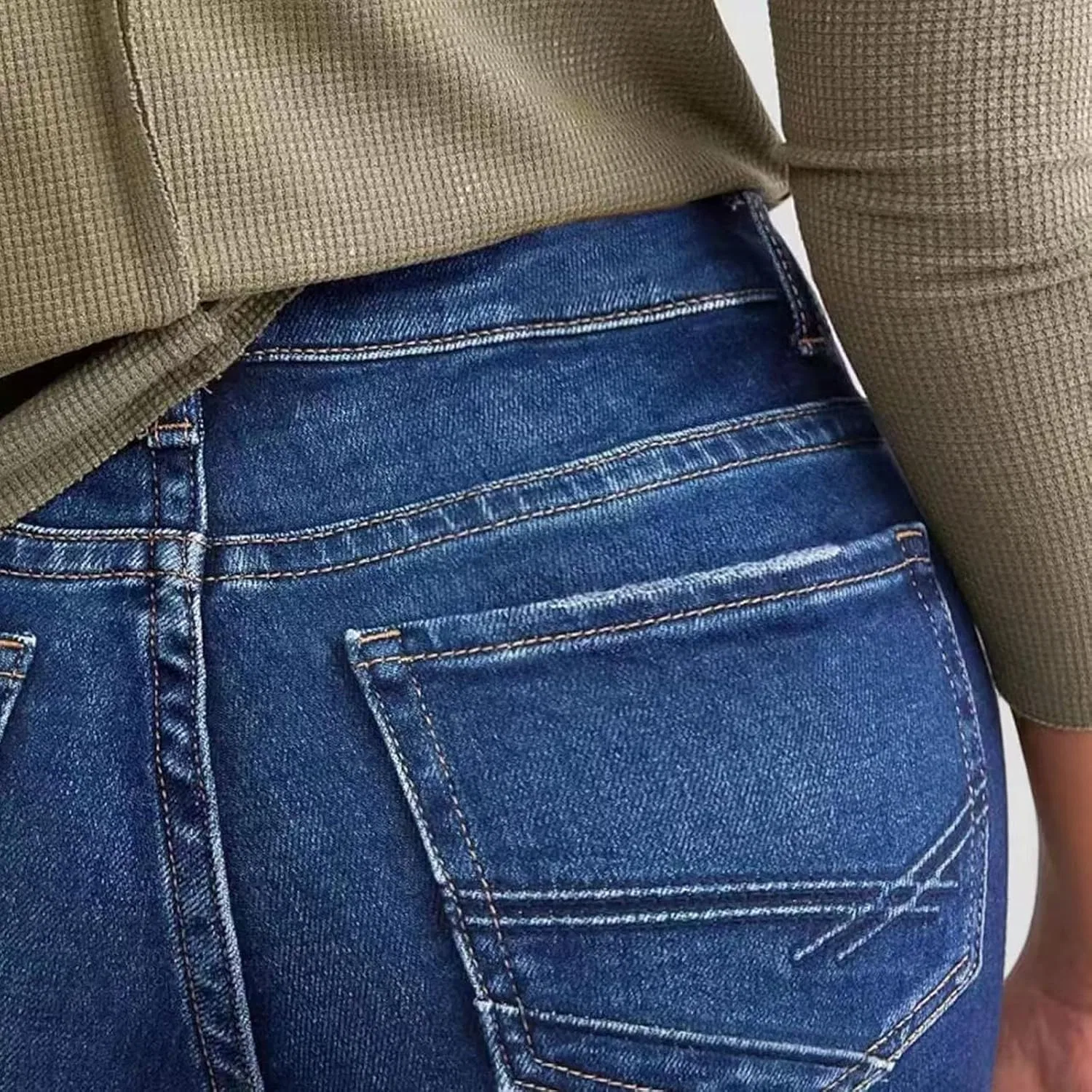 Джинсы женские Slim Curvy Bootcut, синий — фото 4