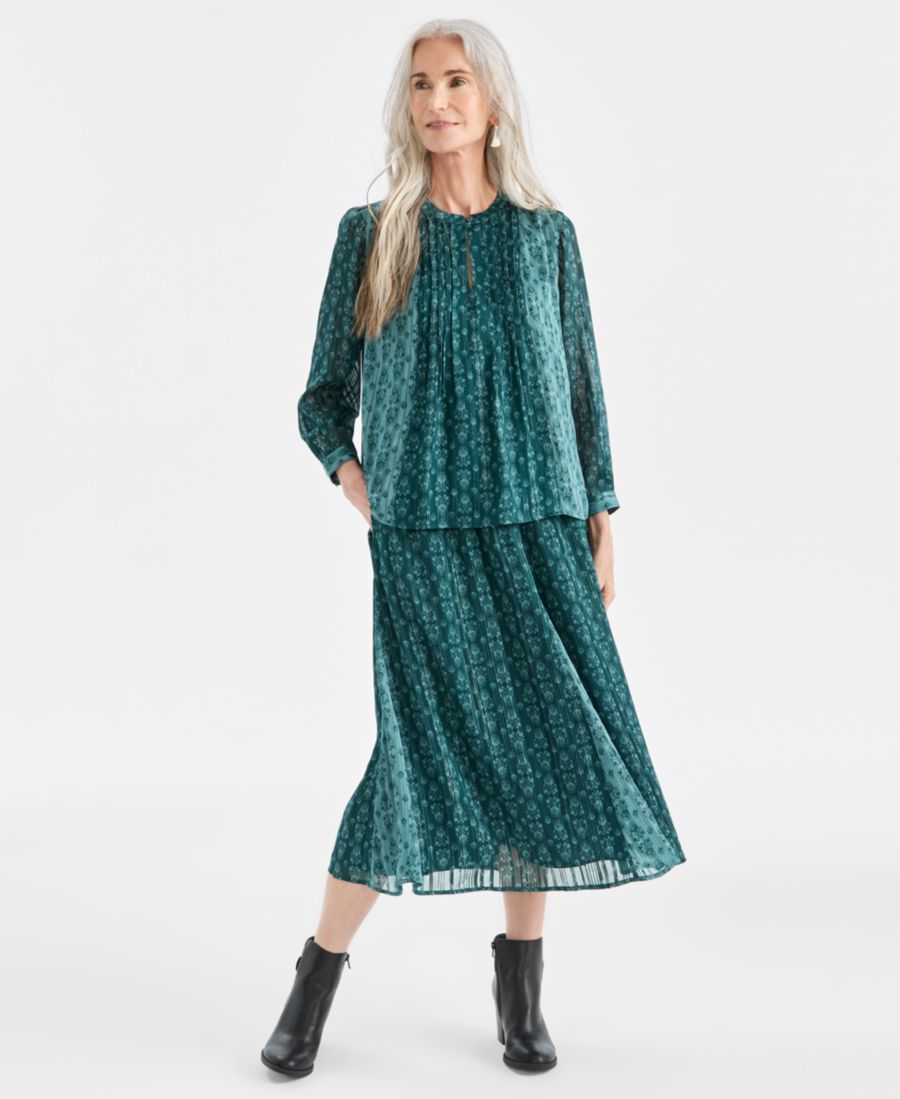 

Женская юбка с принтом и блестками, размеры PXS-XXL Style & Co, Ponderosa Pine