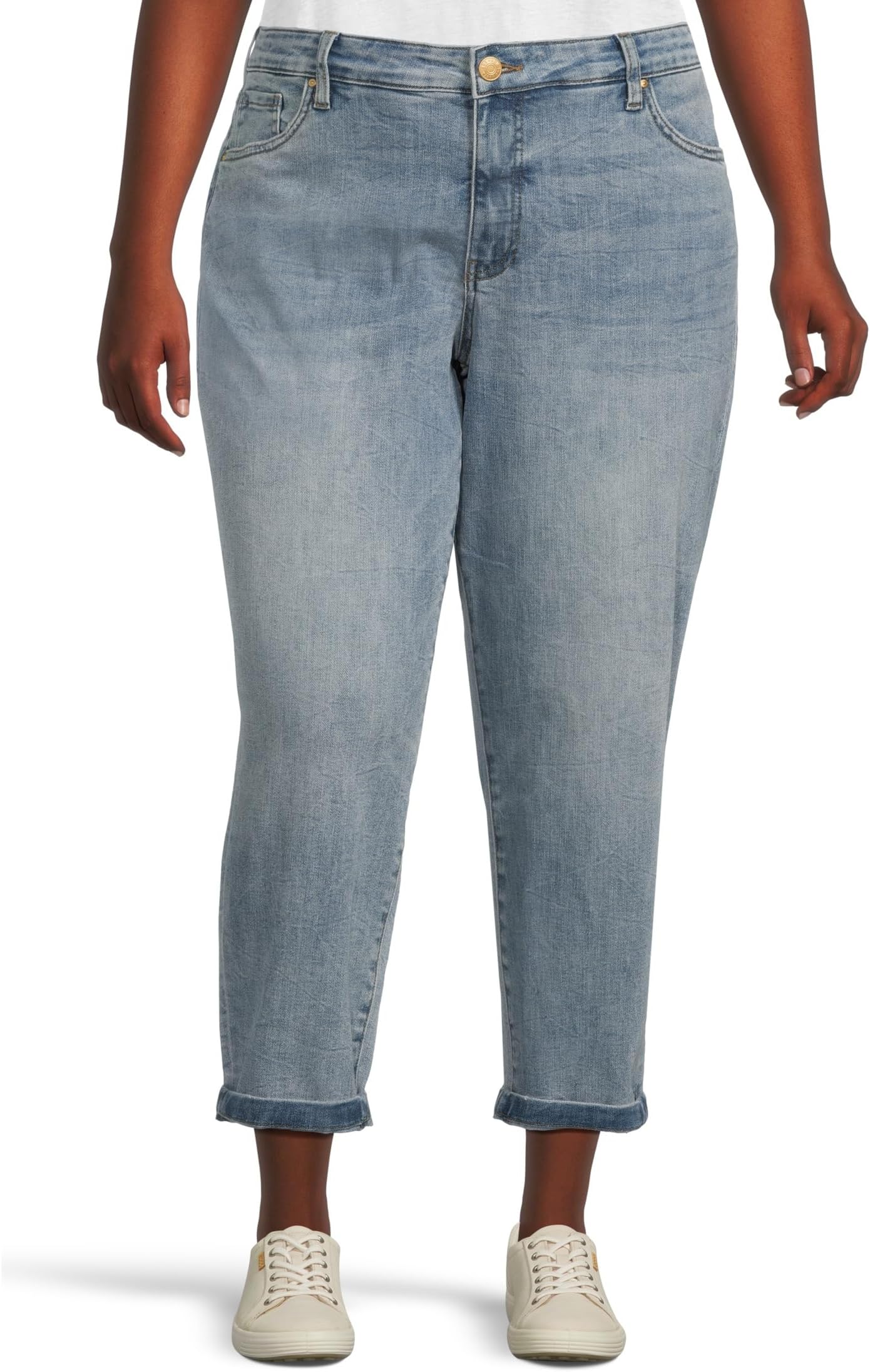 

Джинсы KUT from the Kloth Sienna Baggy Boyfriend Crop Roll Up Reg Hem, Honesty