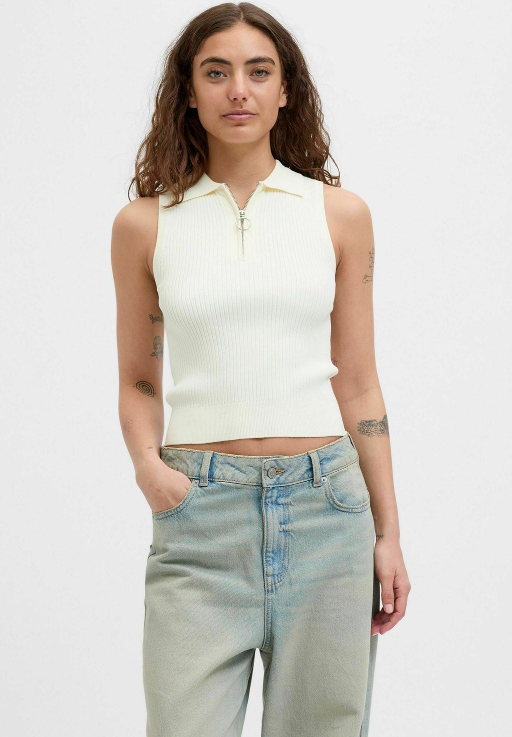 

Рубашка поло JXJAYCE ZIP NECK JJXX, кремовый