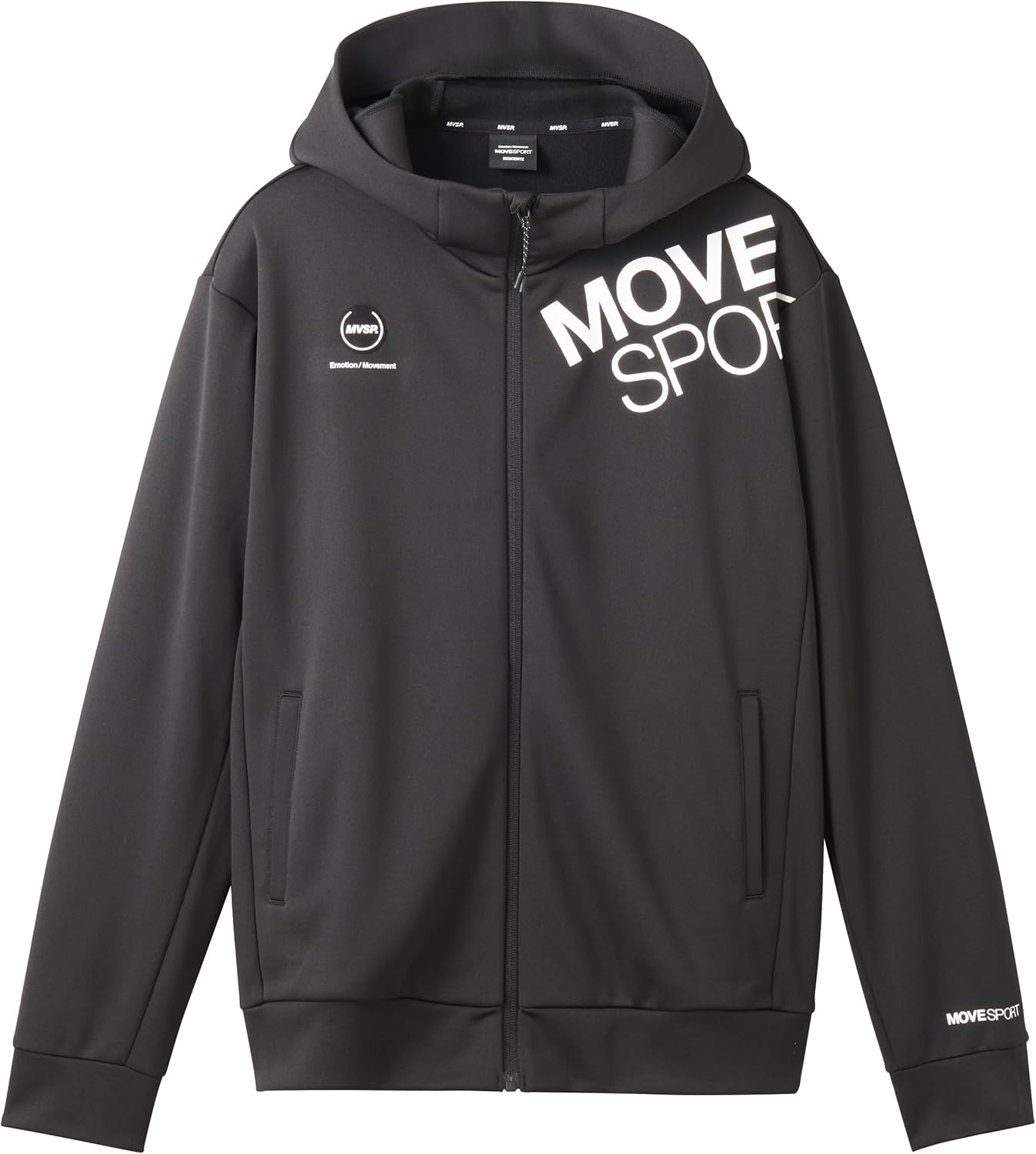 

Худи DESCENTE MOVESPORT на молнии, эластичное, для тренировок, бега и занятий в спортзале Move Sport, черный