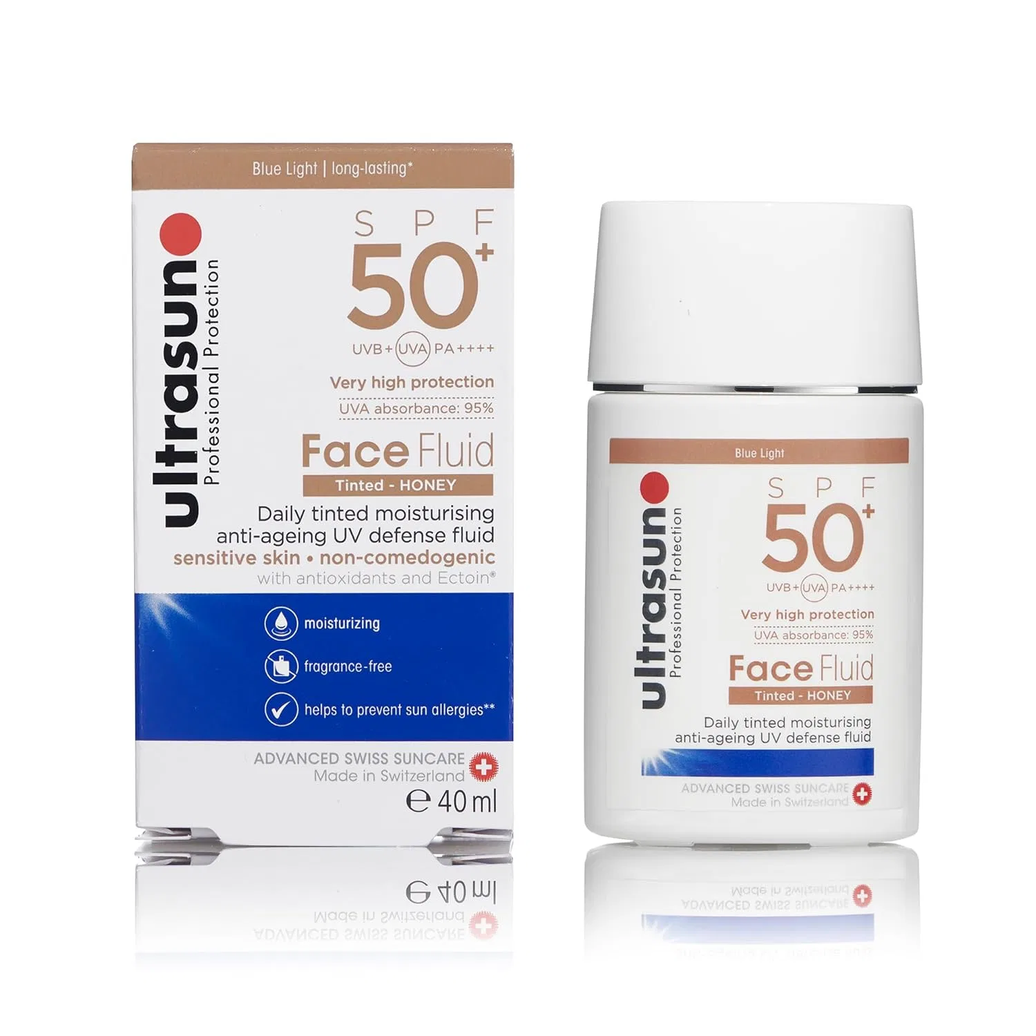 Тонирующий флюид для лица «Face Fluid SPF50+ Tinted Honey» 40 мл от Ultrasun Ultrasun