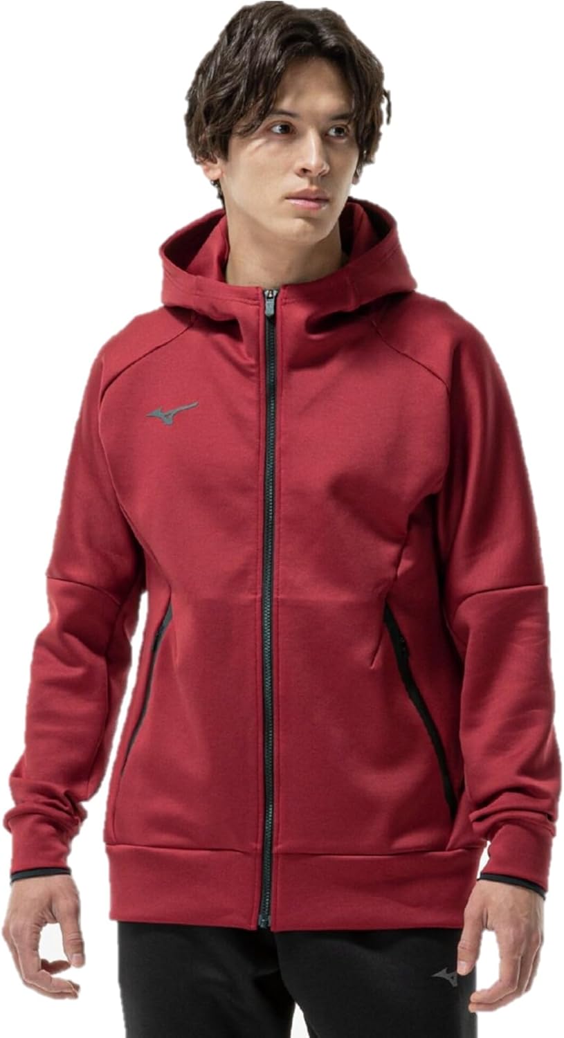

Спортивная толстовка Mizuno Training Wear Stretch с капюшоном, унисекс, размер 32MCC050, винно-красный вереск