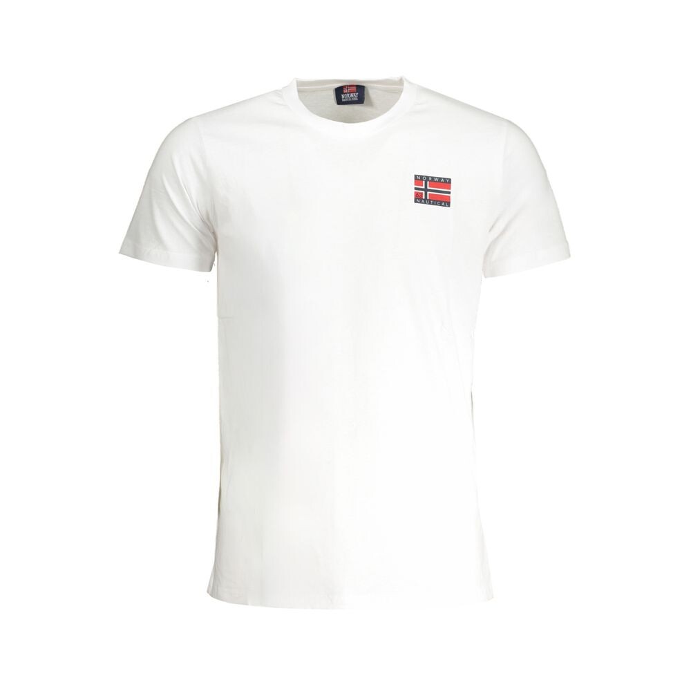 

Белая хлопковая футболка Geographical Norway