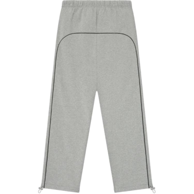 Спортивные брюки из флиса свободного кроя с кантом, коллекция FW25, цвет «бетонный меланж», повседневные брюки для мужчин Fear Of God Essentials, concrete heather/светлый lime — фото 2