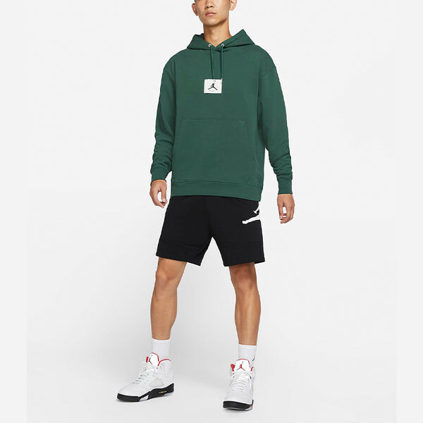 Толстовка Men's Air Jordan Essentials Statement Logo Printing Casual Sports Green, зеленый — фото 3