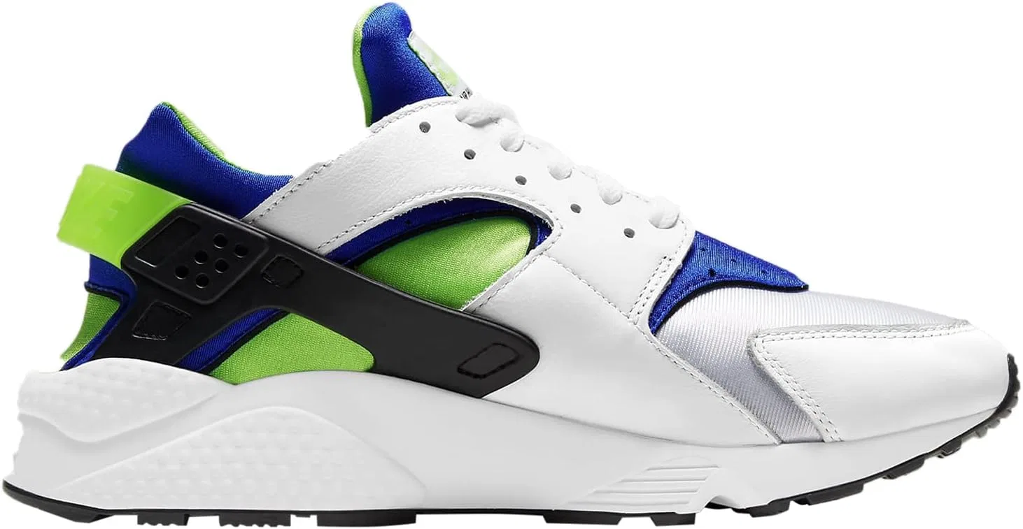 Кроссовки Nike Air Huarache для бега (мужские), White Scream Green Royal Blue Black — фото 3
