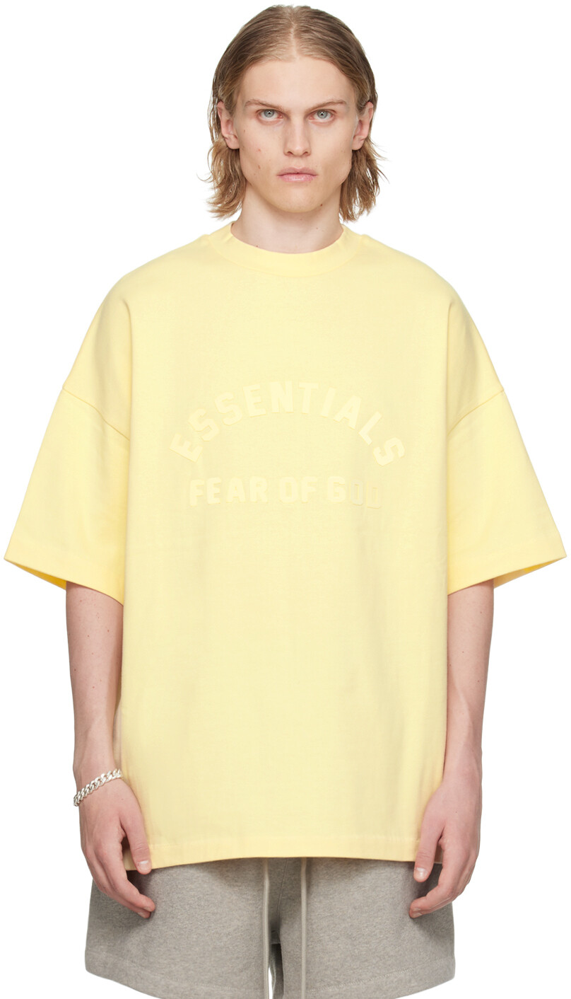 

Желтая футболка с круглым вырезом Fear of God ESSENTIALS, Garden yellow