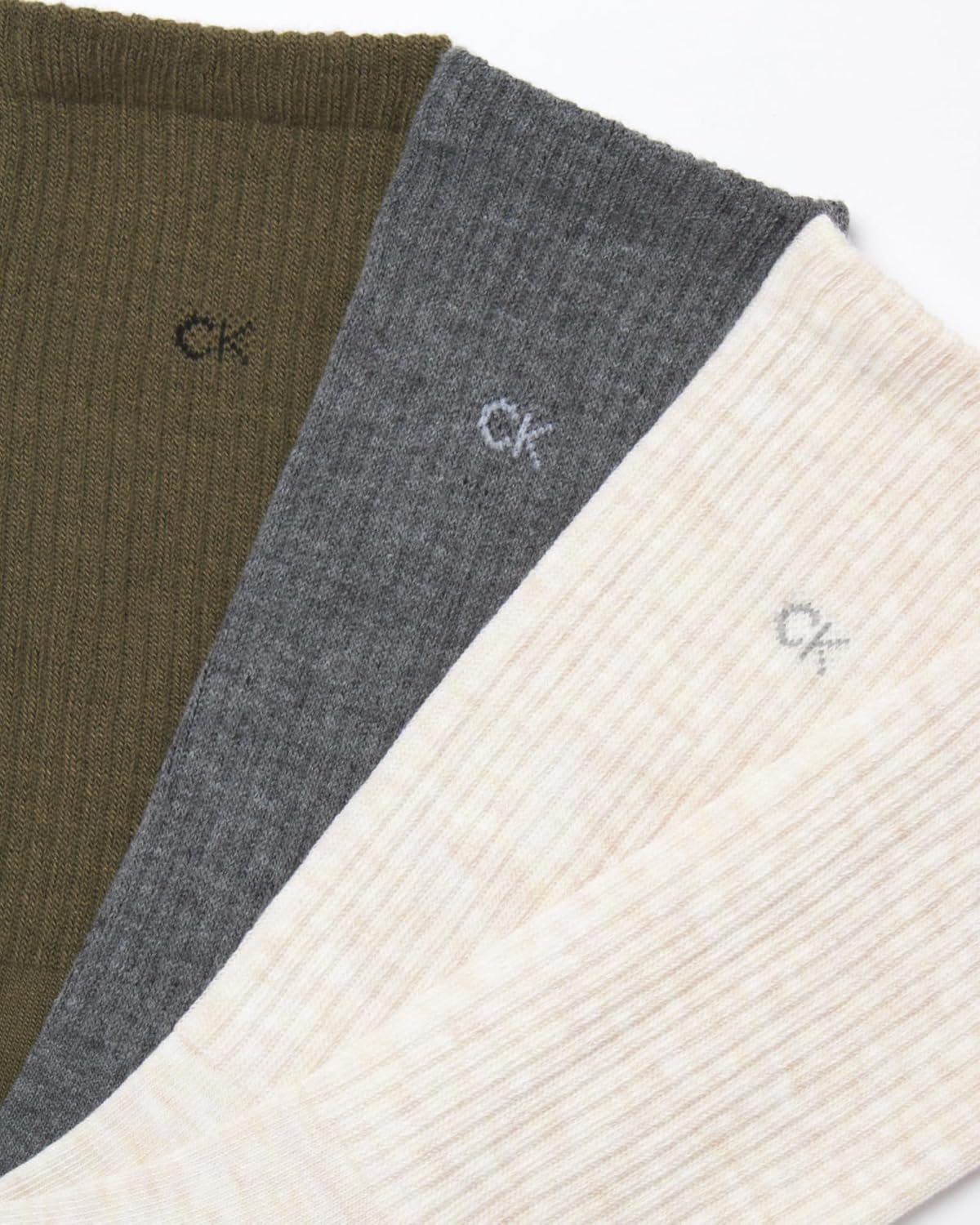 Мужские носки Calvin Klein Crew Socks - 10 пар дышащих спортивных носков с мягкой амортизацией для бега и спорта для мужчин, Beige Assorted — фото 4