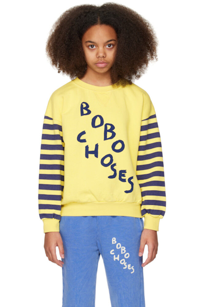 

Детская желтая диагональная толстовка «Bobo Choses»