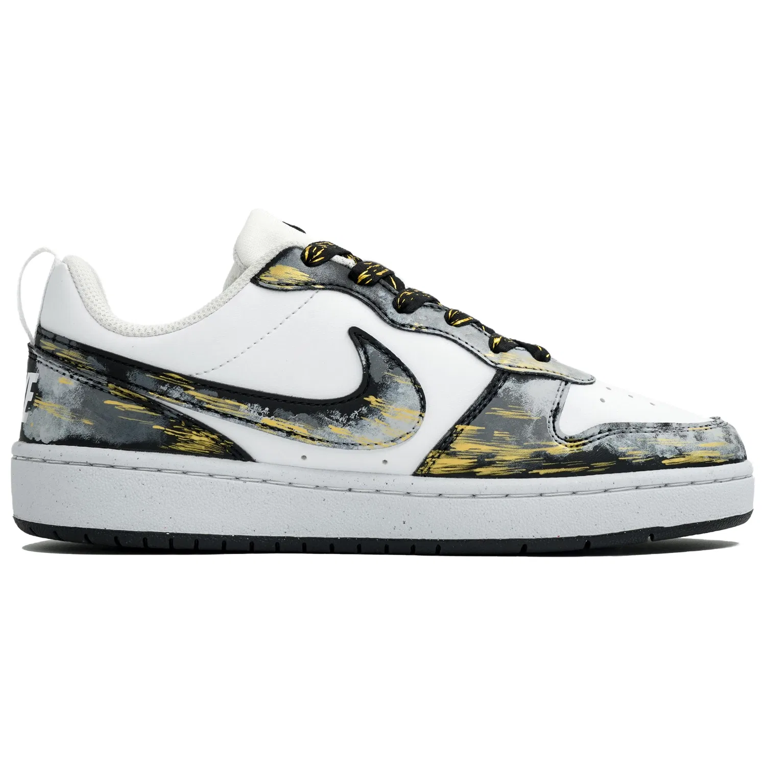 Кроссовки для скейтбординга Nike Court Borough Kaleidoscope Kids Black White — фото 4