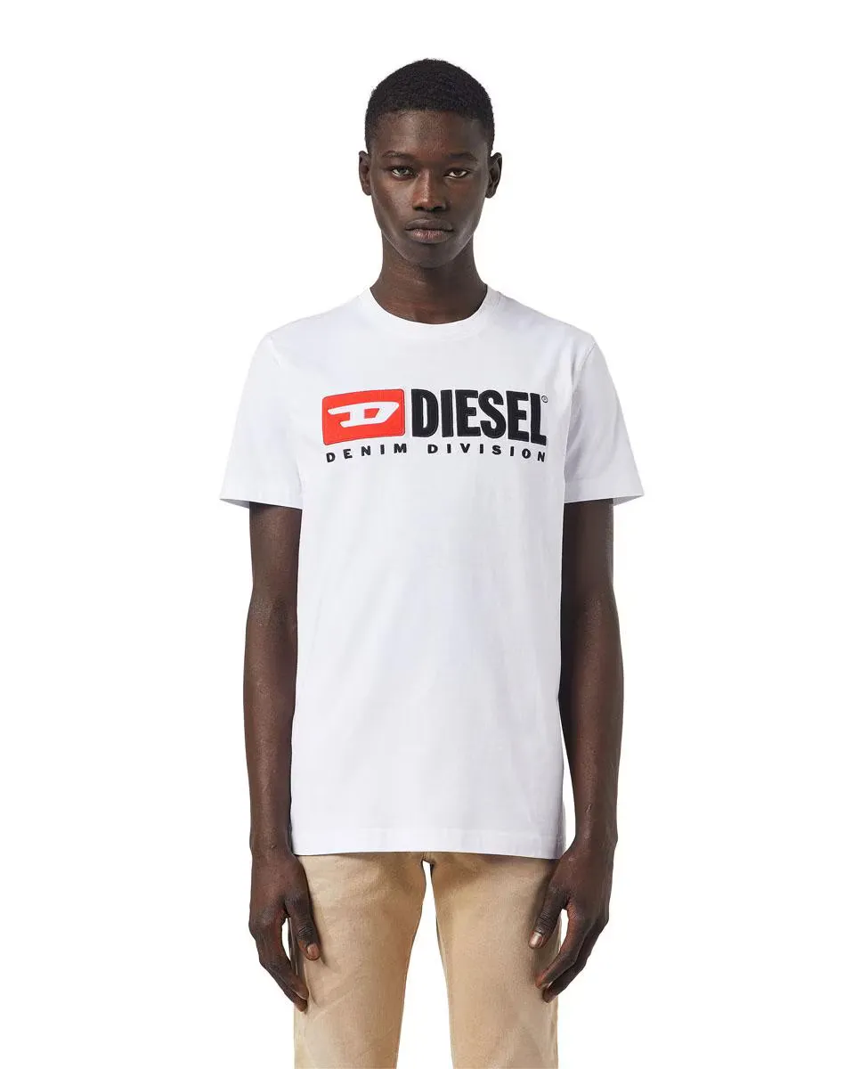 

Мужская футболка с коротким рукавом и рисунком спереди Diesel, белый