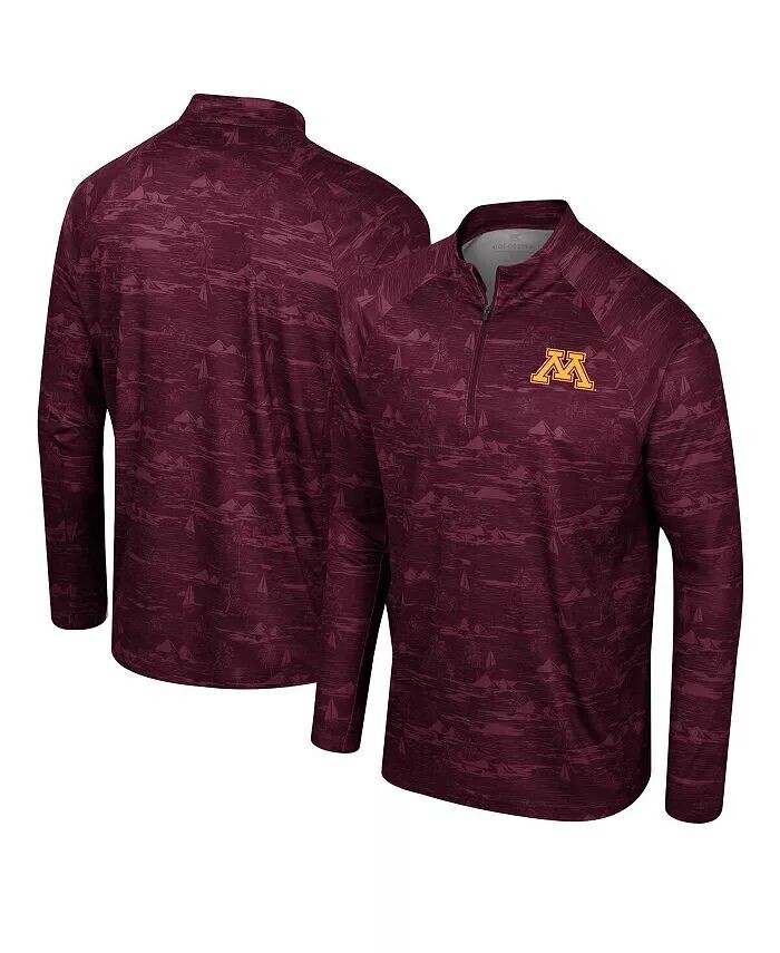 

Мужская темно-бордовая куртка Minnesota Golden Gophers Carson Raglan Quarter-Zip Colosseum