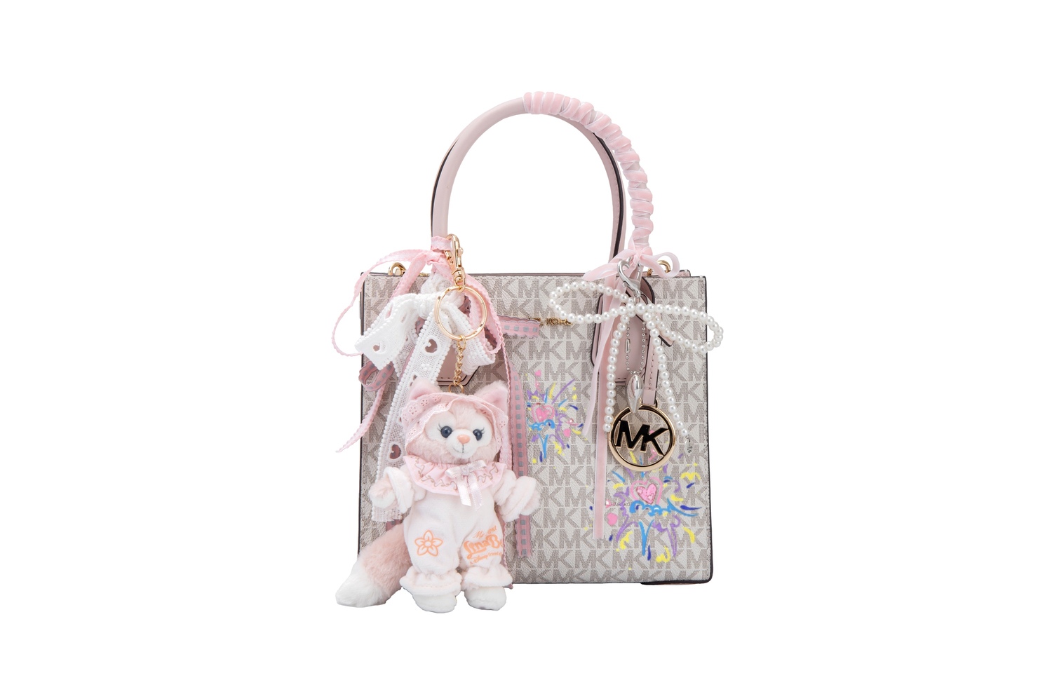 

MICHAEL KORS Сумка-шоппер из коровьей кожи, сумка-шоппер, сумка через плечо, женская сумка светло-розового цвета