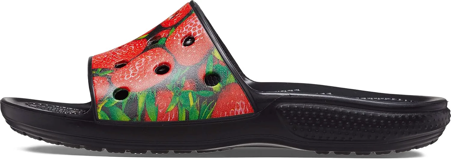 Унисекс сандалии Crocs с графическим рисунком, красный/черный — фото 2
