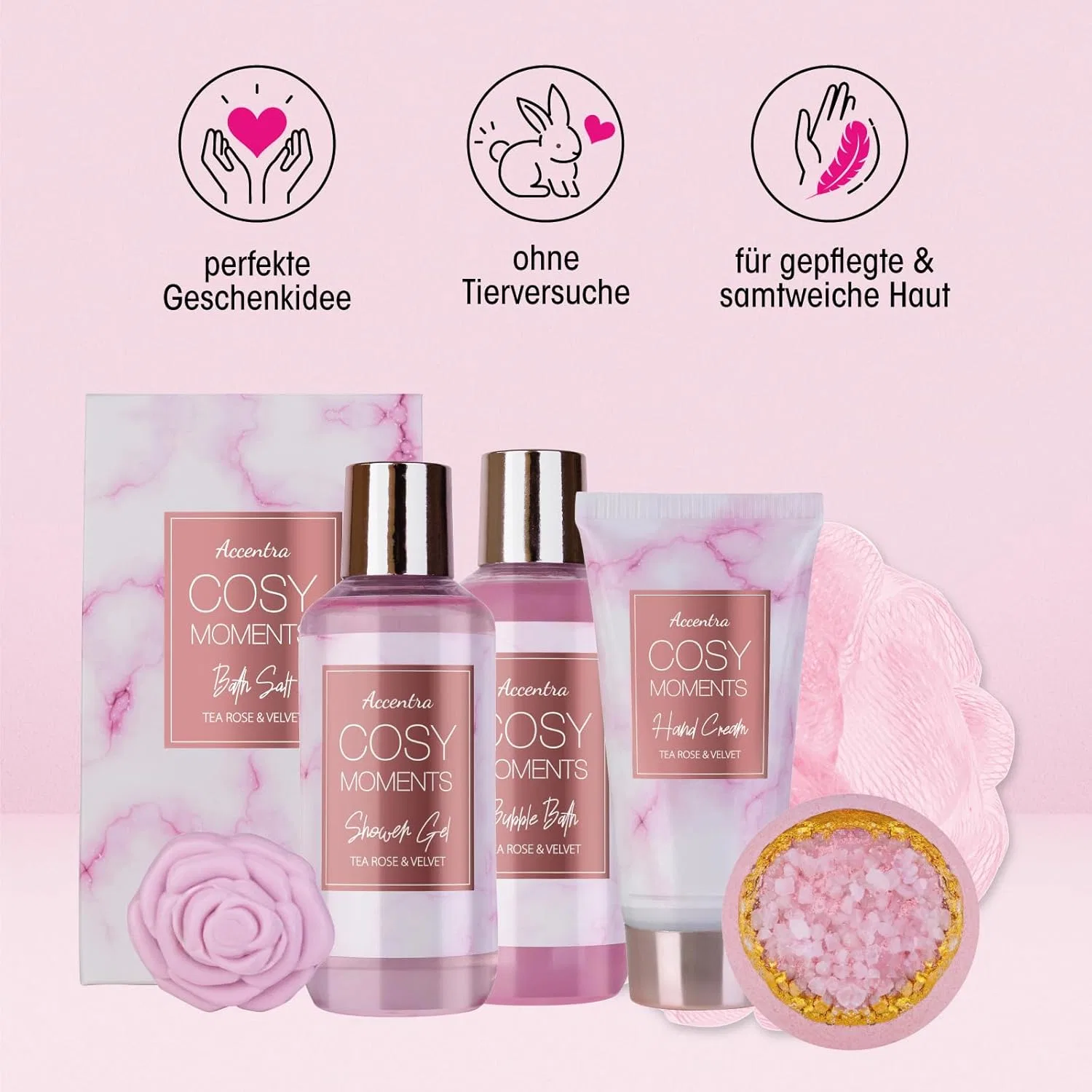 Подарочный набор для ванны Accentra Cosy Moments Accentra, Pink — фото 4
