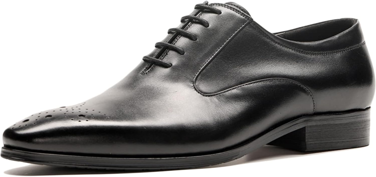 

Мужские классические свадебные туфли WKNBEU, формальные кожаные оксфорды на шнуровке, деловые туфли с крыльями, для выпускного или вечеринки, красные - US7/UK6/EU39