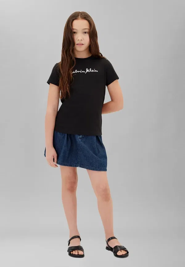 Футболка Calvin Klein Jeans Seasonal small aw slim tee ss print t-shirt, черный
