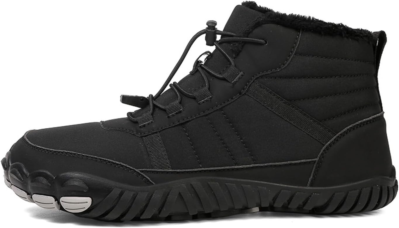 

Мужские зимние ботинки DifaBack с водонепроницаемой отделкой, меховой подкладкой, теплыми и удобными, на низком ходу, мягкие, подходящие для повседневной носки и прогулок по снегу, черный
