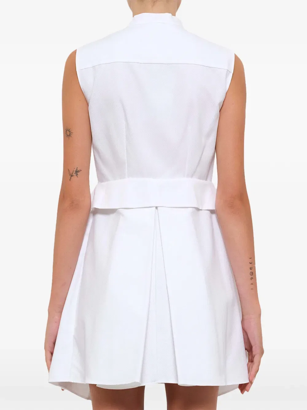 Рубашка с откидным клапаном, короткое платье Alexander Mcqueen, белый — фото 4