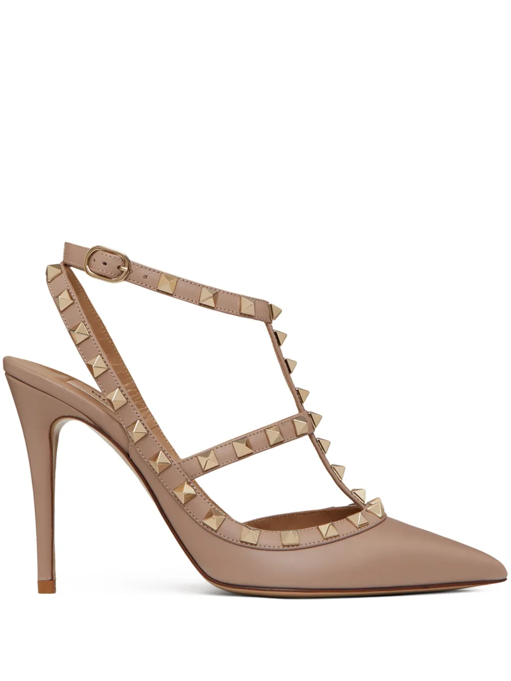 Босоножки Rockstud 100 VALENTINO GARAVANI, нейтральный