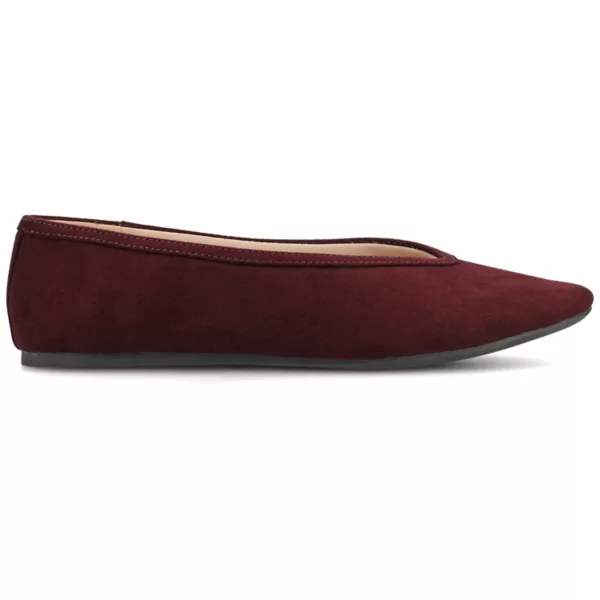 Женские балетки Fortune с миндалевидным носком Journee, цвет oxblood — фото 3