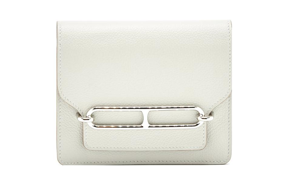 

Кошелёк-клатч Roulis из кожи телёнка Evercolor с пигментной отделкой, цвет Gris Perle, жемчужно-серый, HERMES