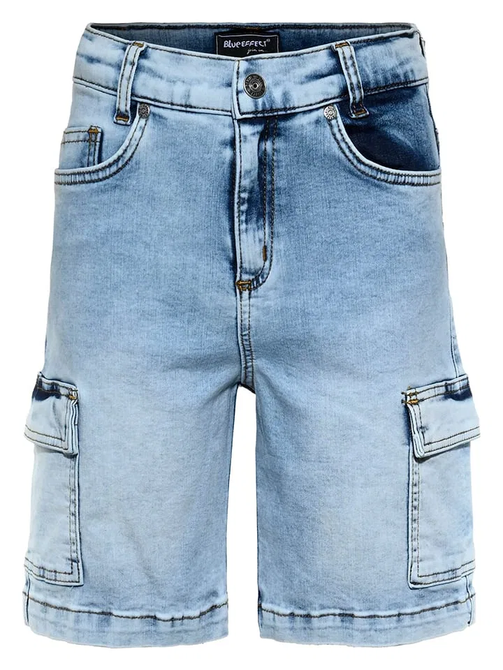 Шорты карго джинсовые Relaxed fit Blue Effect, светло-голубой