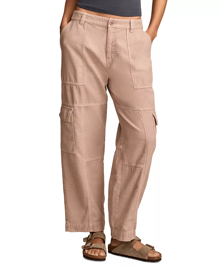 

Женские прямые карго-брюки Lucky Brand, коричневый/бежевый