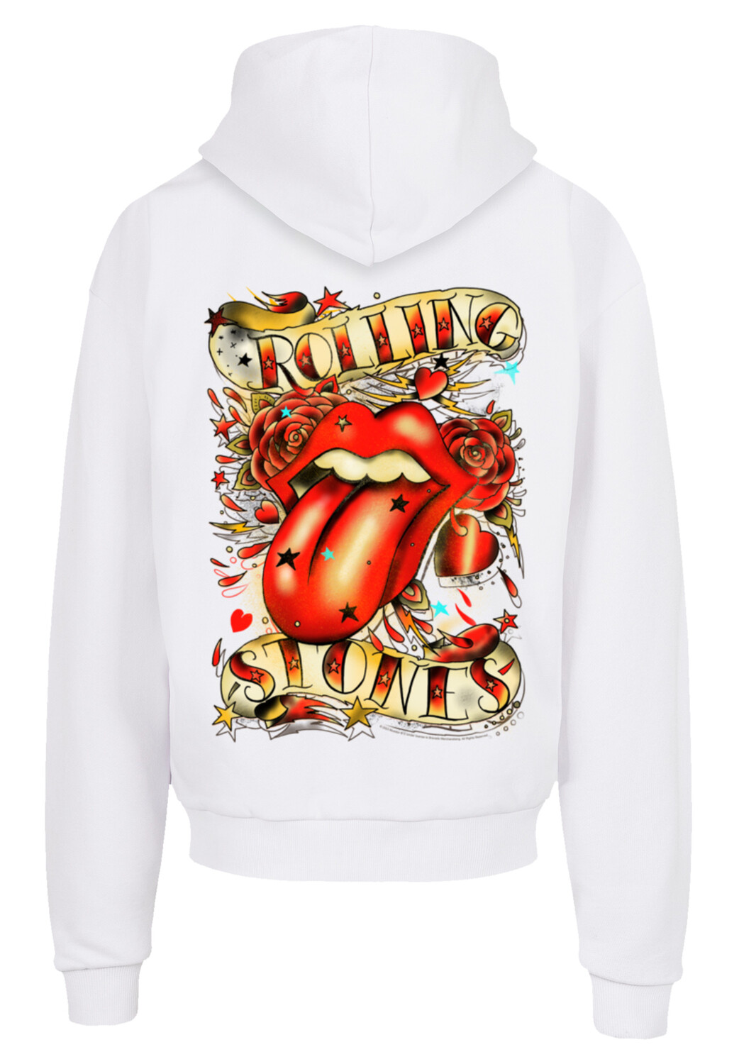 

Пуловер F4NT4STIC Ultra Heavy Hoodie The Rolling Stones Tongue And Stars, белый