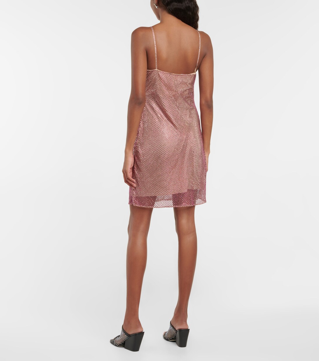 Мини-платье, украшенное кристаллами Stella McCartney, фуксия — фото 3