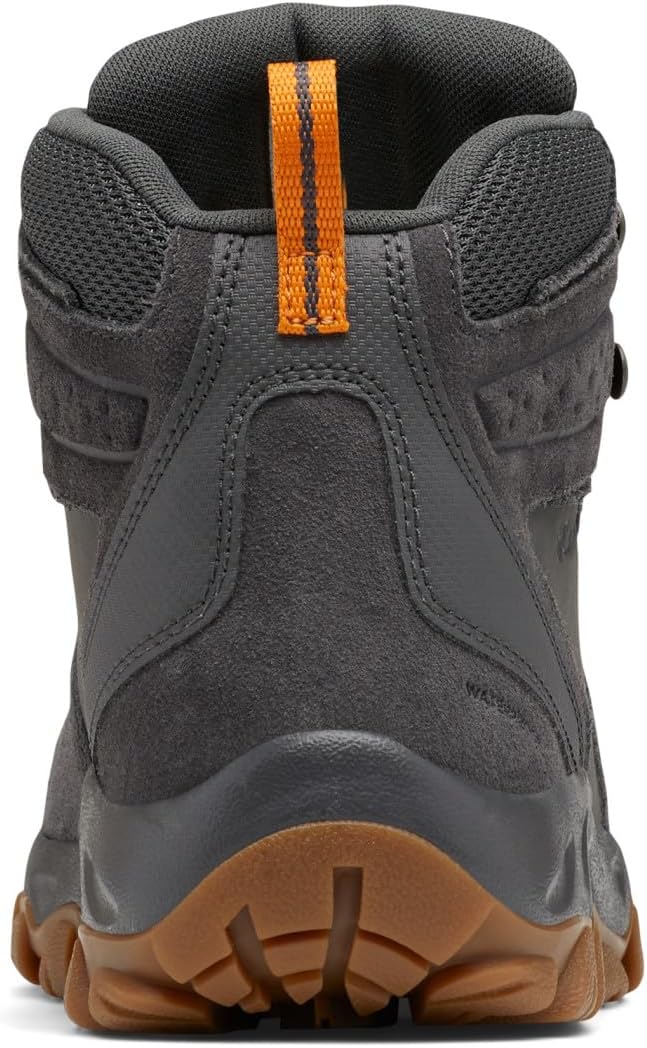 Кроссовки для походов Columbia Men's Newton Ridge Plus II Suede Waterproof, Dark Grey/Gold Amber — фото 3