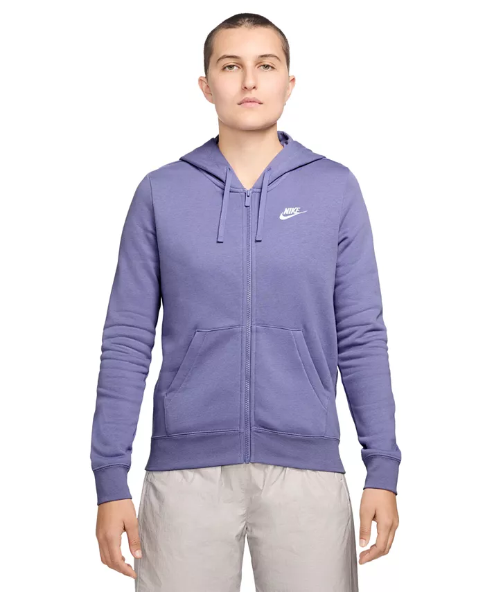 

Женская толстовка с молнией Club Fleece из коллекции спортивной одежды Nike, фиолетовый