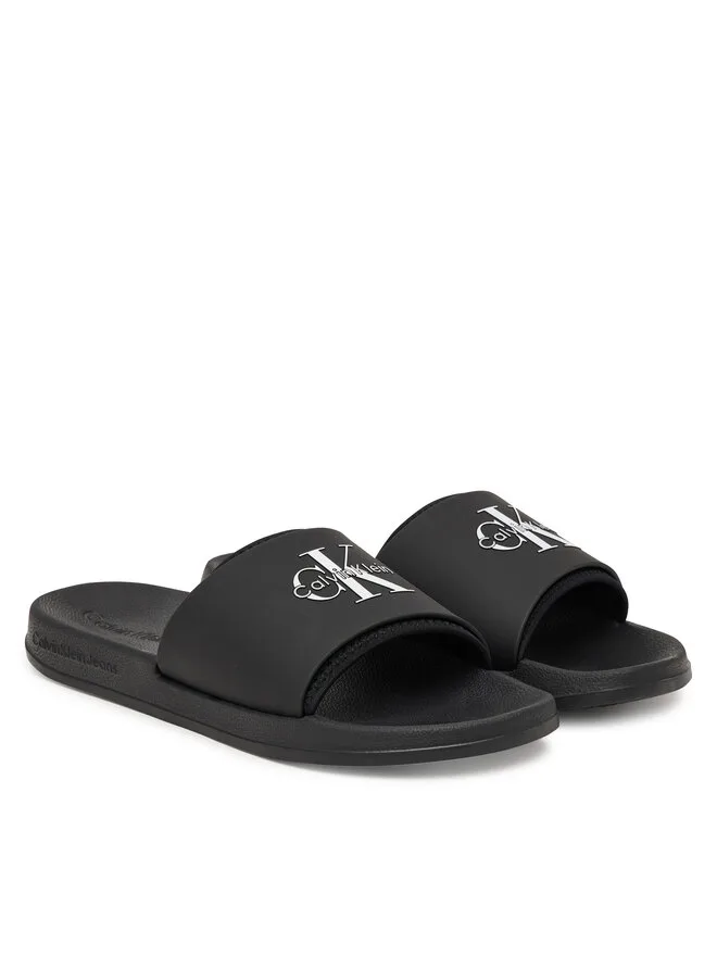 Calvin Klein Мюли Ess Slide из резины и неопрена HM0HM02229, черные — фото 2