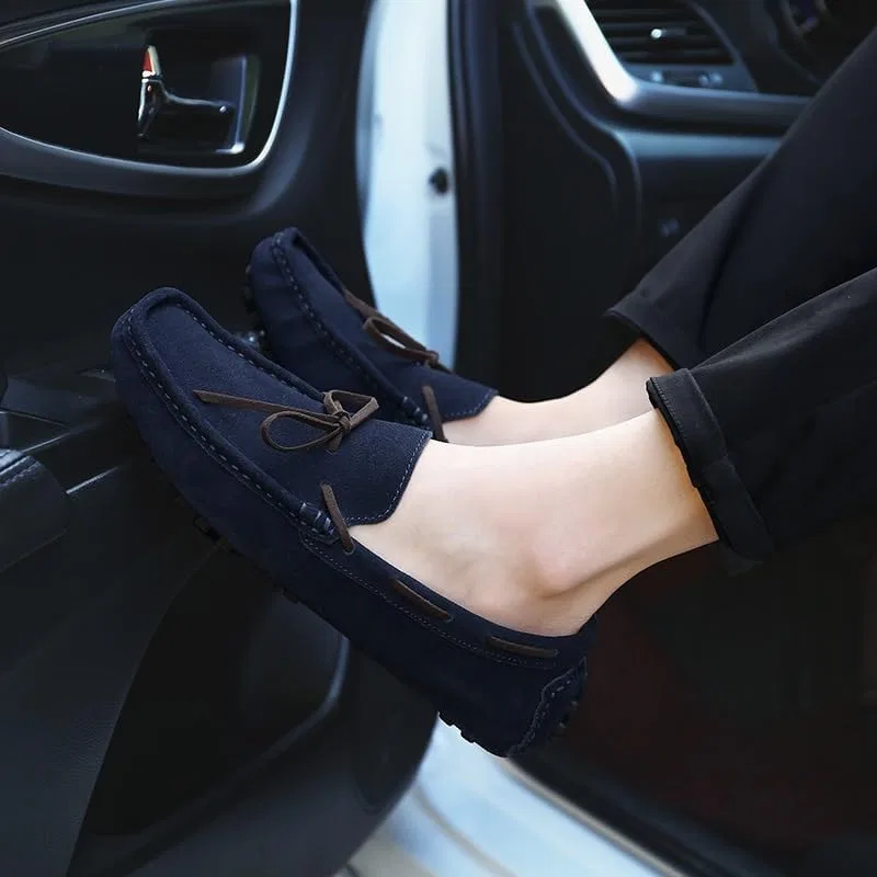 Мокасины кожаные Loafers, синий SayfuR — фото 4